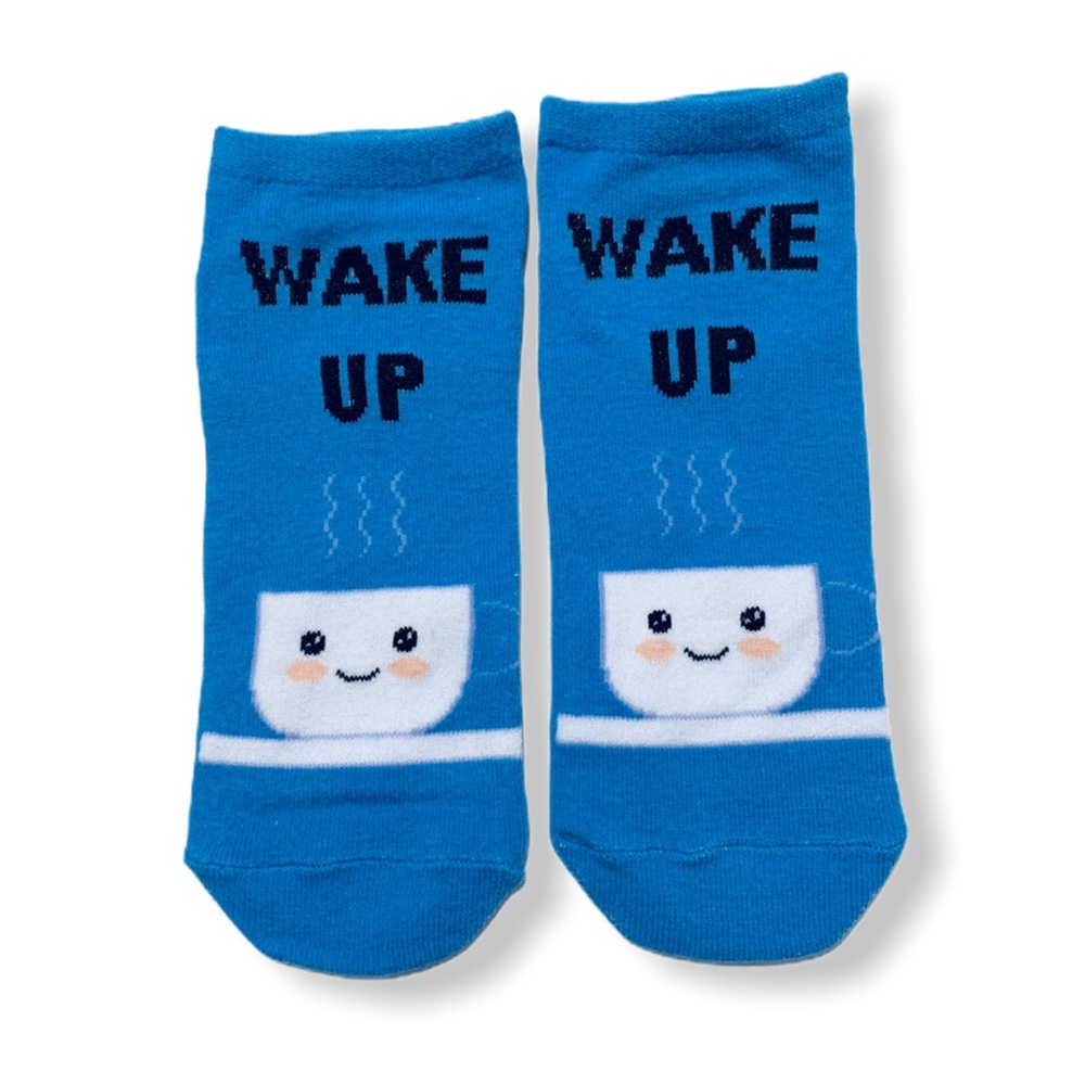 ❣️3/$15❣️ "WAKE UP" Ankle Socks